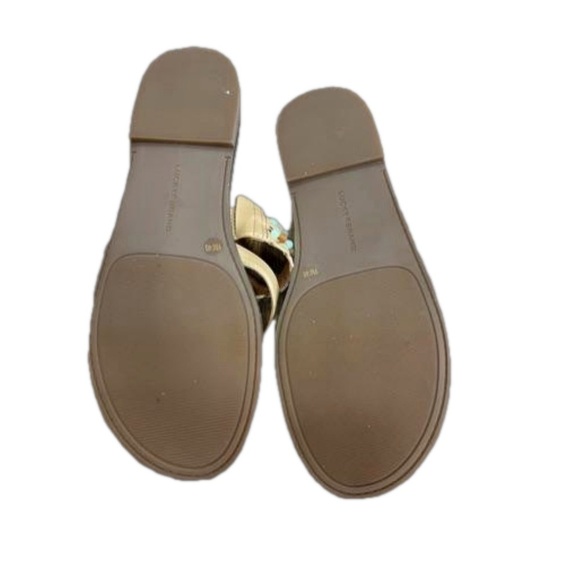 Lucky Brand Women’s Kaykey Beaded Crisscross Slide On Sandals Size 9 NWOT - Picture 7 of 7